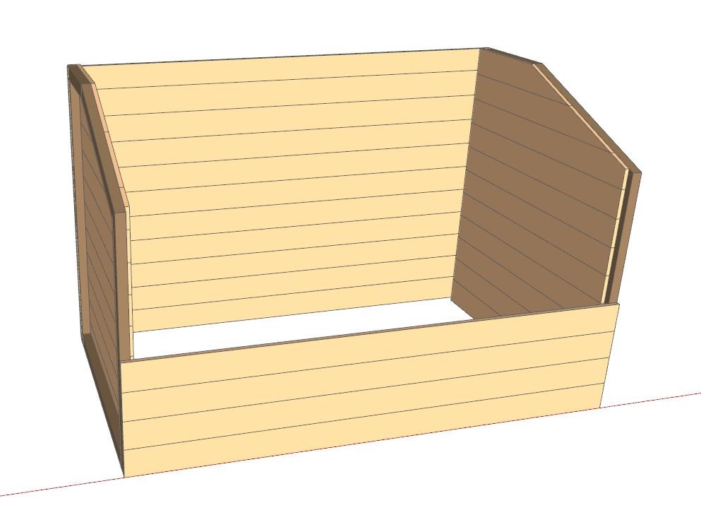 Le bac à broyat 2400 « DURABLE » BDU006 | Bois